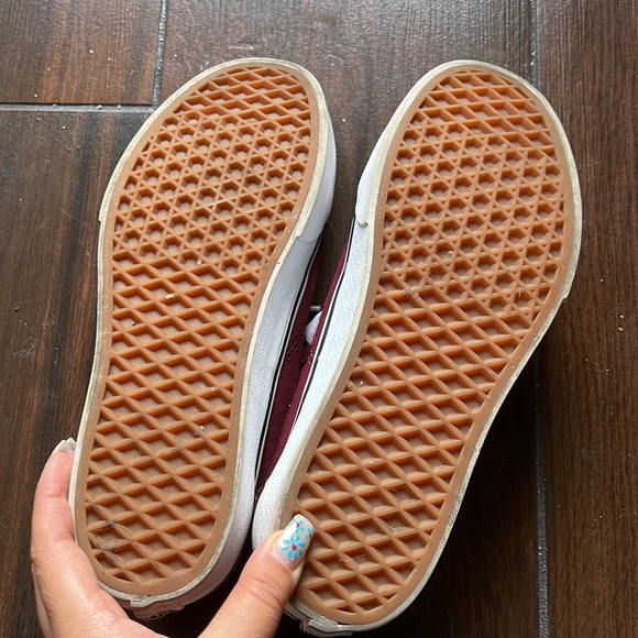 Burgundy old school platform Vans size 8.5 - Picture 4 of 8